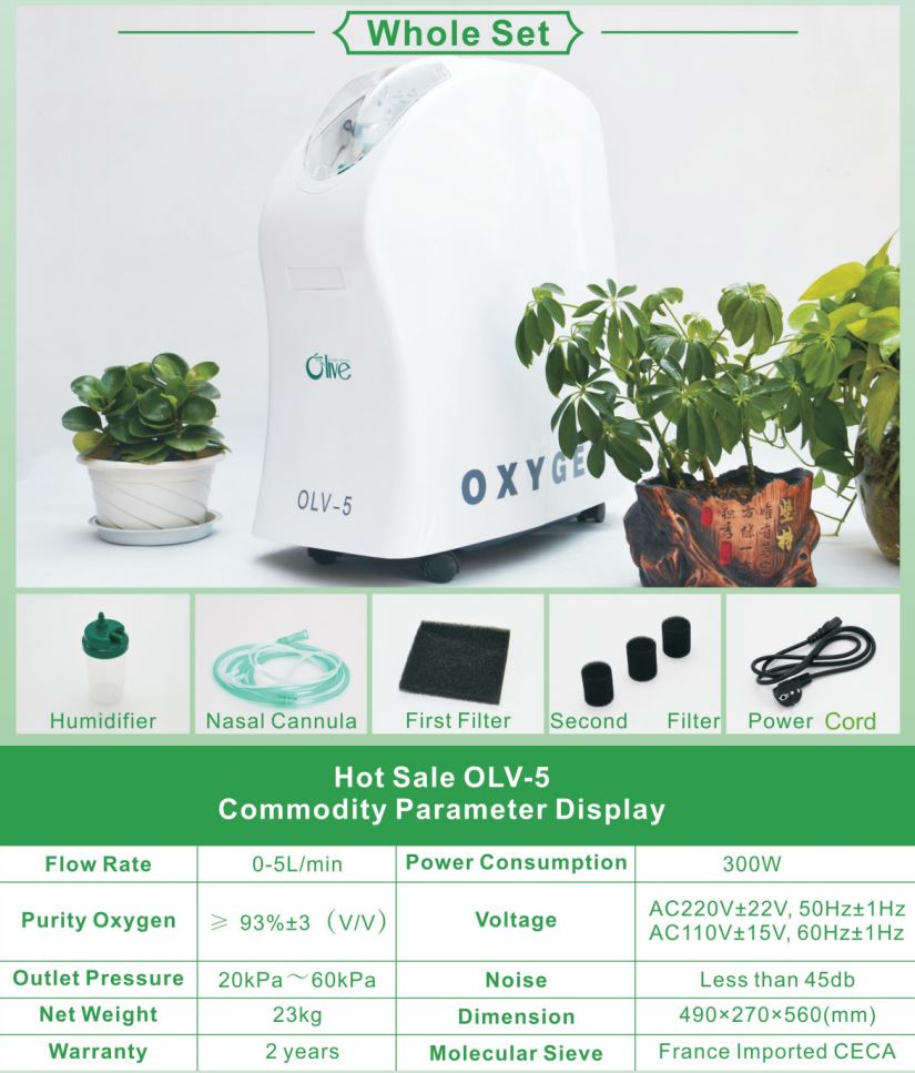 OLIVE OXYGEN CONCENTRATOR - MODEL OLV-5/10